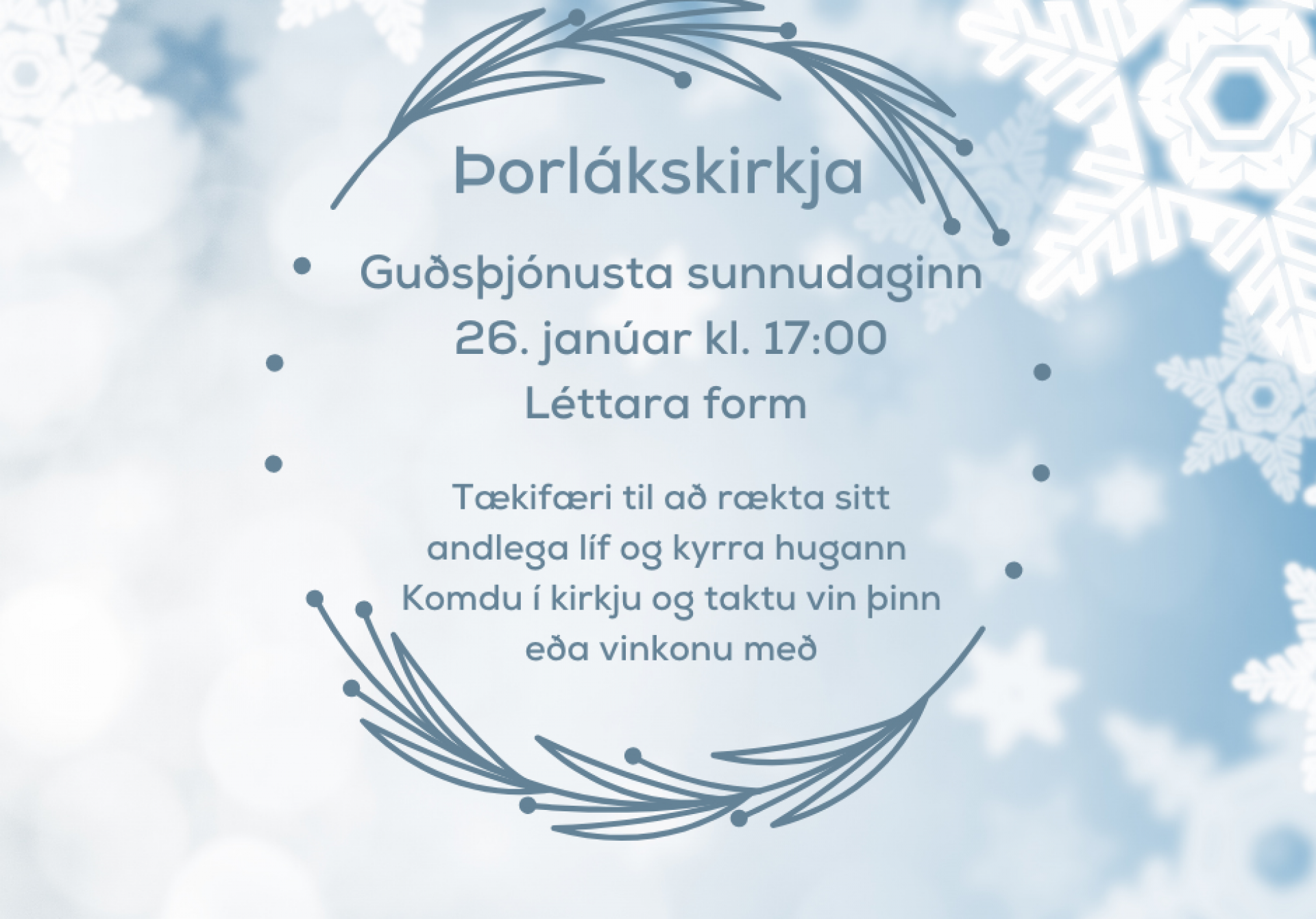 Guðsþjónusta í Þorlákskirkju